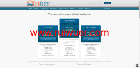 eurohoster:vps服务器30%优惠,独立服务器15%优惠,荷兰机房/保加利亚机房,€3.5/月起-瑞吾尔