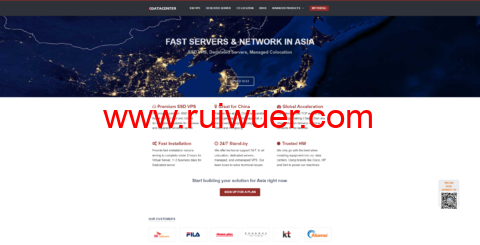 Kdatacenter:韩国SK机房vps,原生IP,1核/1G内存/100GB SSD硬盘/1TB流量/1Gbps端口,$17.1/月起,直连线路-瑞吾尔