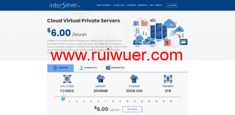 InterServer:美国便宜VPS,1核/2G内存/30G SSD硬盘/2TB流量,$4.8/月起,可选1TB大硬盘VPS,windows vps-瑞吾尔