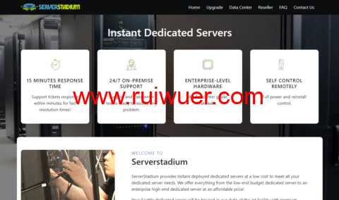 ServerStadium:美国特价独立服务器,西雅图机房,2*L5420/16GB内存/500GB硬盘/10TB流量/1Gbps带宽,$24/月起-瑞吾尔