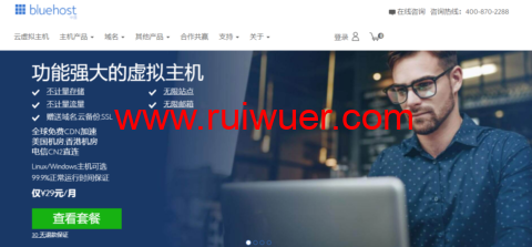 BlueHost:香港/美国站群服务器促销,D-1541/8G内存/500GB硬盘/80TB流量/1Gbps带宽/129个IP,799元/月,升级至255个IP只需增加200元-瑞吾尔