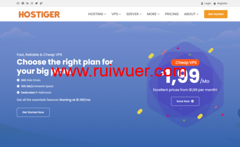 hostiger:便宜vps,1核/1G内存/20G SSD硬盘/1TB流量/300M带宽,$3.99/月起,5年付仅需$1.99/月,可选伊斯坦布尔/阿姆斯特丹/堪萨斯城机房-瑞吾尔