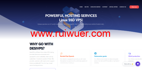 DesiVPS:美国便宜vps,洛杉矶机房,1核/1G内存/10G NVME硬盘/1.5TB流量/1Gbps带宽,$20/年起,印度独立服务器$60/月起-瑞吾尔