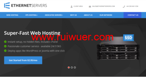 EtherNetservers:美国独立服务器,E3-1240 v2/16G内存/256 GB SSD硬盘/不限流量/1Gbps带宽,$79.95/月起,免费DirectAdmin授权-瑞吾尔