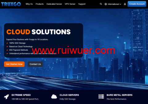 Truxgo Servers:韩国独立服务器,L5630/8GB内存/1TB硬盘/不限流量/1Gbps带宽,$160/月起-瑞吾尔