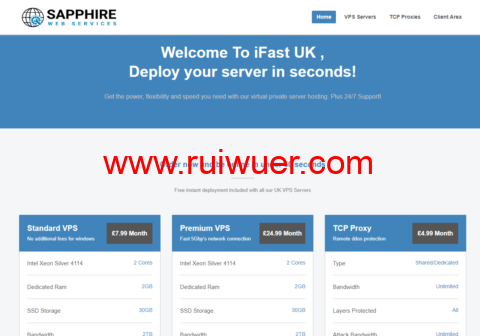 fast.uk:英国vps,9折优惠,1核/1G内存/30G SSD硬盘/1TB流量/2Gbps带宽,£7/月起-瑞吾尔