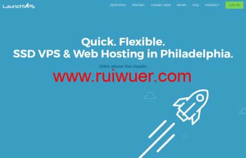 LaunchVPS:美国vps,费城机房,1核/768MB内存/20GB SSD硬盘/768GB流量/500Mbps带宽,$17.76/年-瑞吾尔