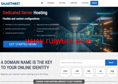 smarthost:便宜windows/linux vps,1核/1GB内存/10GB NVME硬盘/1TB流量/1Gbps带宽,$2.06/月,可选洛杉矶/拉斯维加斯/英国/荷兰机房-瑞吾尔