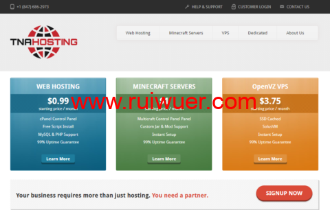 TNAHosting:美国vps,芝加哥机房,4核/12GB内存/500GB硬盘/15TB流量/1Gbps带宽,$5/月起-瑞吾尔