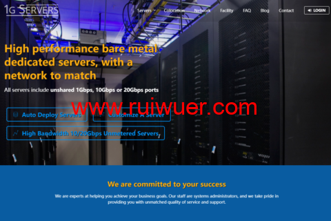 1GServers:美国凤凰城机房独立服务器,2xE5-2650v2/64GB内存/4TB硬盘/不限流量/1Gbps带宽,$49/月起-瑞吾尔