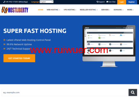 Host Liberty:国外VPS,多达30个数据中心,免费Windows,包括香港、日本、新加坡和很多冷门机房,$5.99 /月起-瑞吾尔