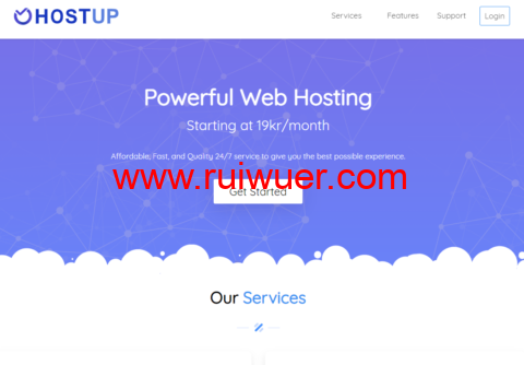 HostUp：瑞典虚拟主机套餐，1GB/10GB硬盘/无限流量，$22.80/年起，瑞典vps，$50.00/年起-瑞吾尔