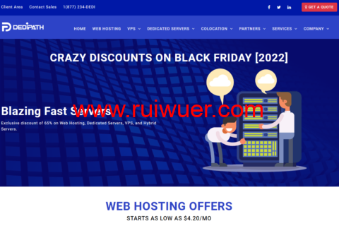 #黑五#DediPath：美国vps，2核/1GB内存/30GB NVME/不限流量/1Gbps带宽，$1.92/年起，可选圣何塞/洛杉矶/西雅图等机房-瑞吾尔