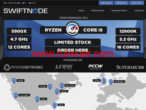 #黑五#Swiftnode:美国达拉斯机房服务器,E3-1240v6/16GB内存/240GB SSD硬盘/15TB流量/40Gbps防御/1Gbps带宽,$59.25/月起,另有i7-7700K/i7-9700K可选-瑞吾尔