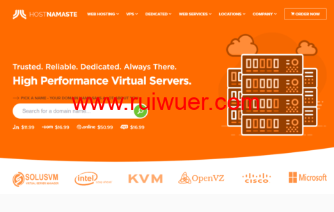 HostNamaste:特价年付vps,1核/1G内存/30 GB硬盘/1.5TB流量/1Gbps带宽,$18/年起,可选美国/法国/加拿大机房-瑞吾尔