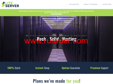 #双旦促销#LiteServer:荷兰大硬盘VPS ,8折优惠,1核/1G内存/512G硬盘/10TB流量/1Gbps带宽,€4.8/月起-瑞吾尔
