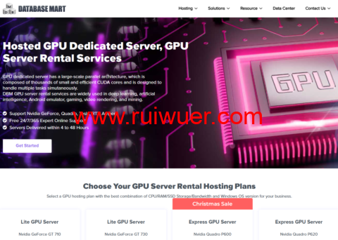 Database Mart:美国达拉斯GPU显卡服务器,GPU-GT710/100Mbps-1Gbps带宽不限流量,月付45美元起-瑞吾尔