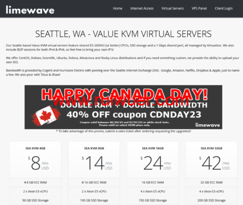 Limewave:西雅图机房vps,1核/2GB内存/20GB/5TB流量/1Gbps带宽,$2.7/月-瑞吾尔