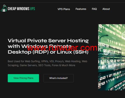CWVPS:美国和欧洲地区Windows系统VPS促销,2核/4G/60G SSD/1Gbps不限流量,季付$14.95起,可选8大机房-瑞吾尔