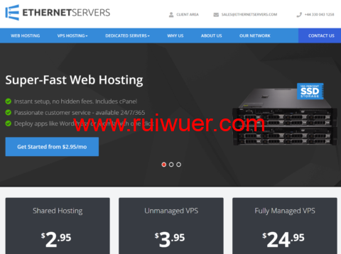 EtherNetservers:1核/1GB/40G SSD/1TB@10Gbps带宽,$14.95/年起,可选洛杉矶/迈阿密/新泽西机房-瑞吾尔