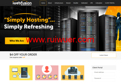 iWebFusion:独立服务器9折,1Gbps带宽,$44/月起,可选洛杉矶Aptum/Psychz等5个机房可选-瑞吾尔