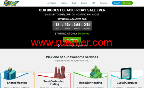 #黑五#HawkHost：虚拟主机3折起，云服务器9折，$0.9/月起，可选香港/洛杉矶/新加坡等机房-瑞吾尔