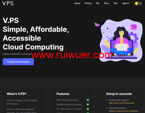 V.PS：日本软银/CN2 GIA，澳大利亚/英国/荷兰AS9929，美国CN2 GIA/AS9929/CMIN2等，€6.95/月起-瑞吾尔