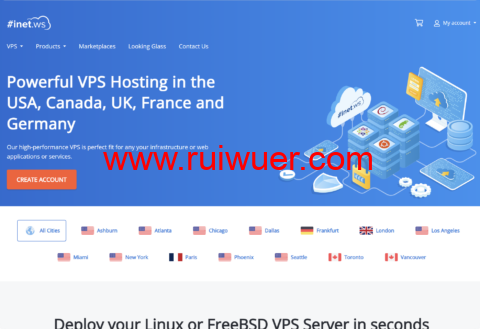 inetWS：全场 VPS 7.5 折特惠，$3 / 月起，美 / 德 / 法 / 英 / 加等 14 大机房可选-瑞吾尔