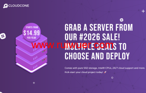 CloudCone:上线便宜美国VPS套餐,2核1GB/20GB SSD/1Gbs@3T,1 个 IPv4 + 3 个 IPv6,年付$14.99,可选洛杉矶dc2/dc1/圣路易斯-瑞吾尔